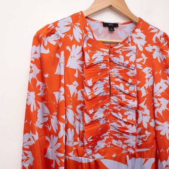 J. Crew Toro Tiered Ruffle Midi Dress Size 4 - Picture 6 of 10